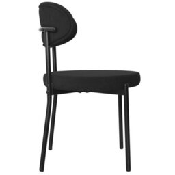 4 X Black Velvet Dining Chairs Velvet Seat Chairs Plush Velvet Seat And Backrest - thumbnail 4
