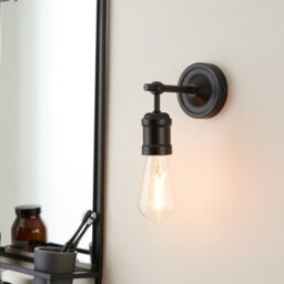 Harbour Studio Kyron Matt Black Bathroom Wired Led Wall Light - thumbnail 1