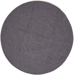 Homescapes Grey And Black Melange Braided Rug, 150 Cm Round - thumbnail 2