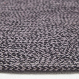Homescapes Grey And Black Melange Braided Rug, 150 Cm Round - thumbnail 4