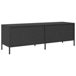 Berkfield Industrial Tv Cabinet Black 135X39X43.5 Cm Cold-Rolled Steel - thumbnail 7