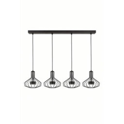 Luminosa Lighting Luminosa Axia Bar Pendant Ceiling Light Black 4X Gx53 - thumbnail 1