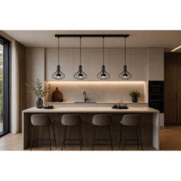 Luminosa Lighting Luminosa Axia Bar Pendant Ceiling Light Black 4X Gx53 - thumbnail 2