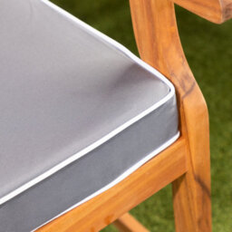 Alfresia Grey 3 Seater Garden Bench Cushion, 153Cm Wide, Filled With Thick Luxury Foam - thumbnail 3