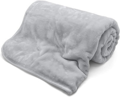 Homes & Linen Fleece Faux Fur Silver Roll Mink Throws Soft Cosy Bed Blankets