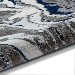 Grey Navy Abstract Modern Easy To Clean Rug For Dining Room-160Cm X 220Cm - thumbnail 6