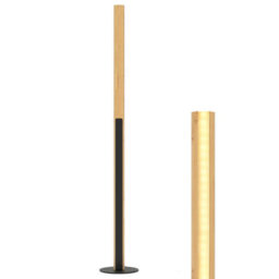 Costway Bamboo Floor Lamp Dimmable Led Corner Lamp With Foot Switch - thumbnail 2