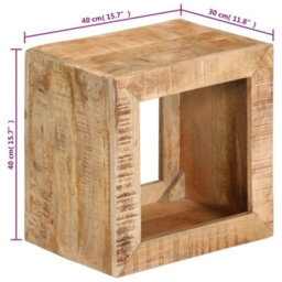Berkfield Stool 40X30X40 Cm Solid Wood Mango - thumbnail 7