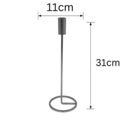 Urbn-Living Urbnliving Metal Candlestick Taper Silver Candle Holder Stand Home Décor Wedding Table Centrepiece - thumbnail 5