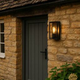 CGC Lighting Cgc Floriana Black Outdoor Wall Light Clear Diffuser E27 Standard Screw Ip54 - thumbnail 8