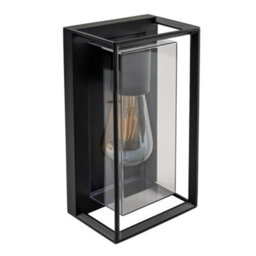 CGC Lighting Cgc Floriana Black Outdoor Wall Light Clear Diffuser E27 Standard Screw Ip54 - thumbnail 7