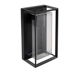 CGC Lighting Cgc Floriana Black Outdoor Wall Light Clear Diffuser E27 Standard Screw Ip54 - thumbnail 6