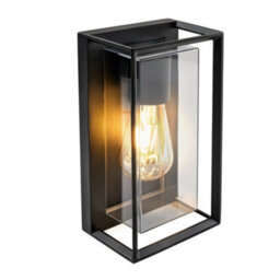 CGC Lighting Cgc Floriana Black Outdoor Wall Light Clear Diffuser E27 Standard Screw Ip54 - thumbnail 5