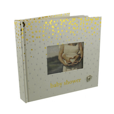 "Juliana Bambino Gold Dots Photo Album Holds 50 6"" X 4"" Prints - Baby Shower" - image 1