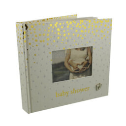 "Juliana Bambino Gold Dots Photo Album Holds 50 6"" X 4"" Prints - Baby Shower"