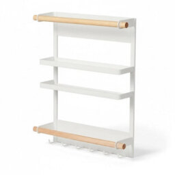 Magnetic Kitchen Rack With Shelf And 6 Hooks For Fridge - thumbnail 2