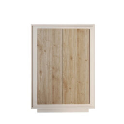 FurniComp LTD Furnicomp Berlin 2 Door 106Cm Cashmere And Cadiz Oak Highboard/tall Sideboard - thumbnail 2