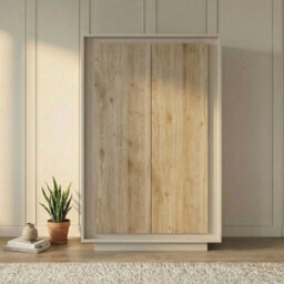 FurniComp LTD Furnicomp Berlin 2 Door 106Cm Cashmere And Cadiz Oak Highboard/tall Sideboard - thumbnail 1