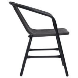 Berkfield Garden Chairs 8 Pcs Plastic Rattan And Steel 110 Kg - thumbnail 4