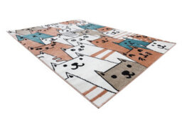RugsX Carpet Fun Gatti For Children, Cats, Animals Pink 200X290 Cm - thumbnail 3