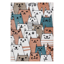 RugsX Carpet Fun Gatti For Children, Cats, Animals Pink 200X290 Cm - thumbnail 2