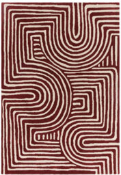 Brown Handmade Easy To Clean Modern Abstract Wool Living Room Dining Room Bedroom Rug-200Cm X 290Cm - thumbnail 3