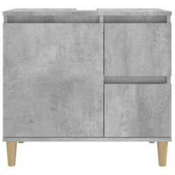 Berkfield Bathroom Cabinet Concrete Grey 65X33X60 Cm Engineered Wood - thumbnail 7