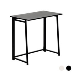 Harbour Housewares Wooden Folding Desk - Black - Pc Computer Workstation Contemporary Laptop Space Saving Foldable Wooden Desk - thumbnail 1