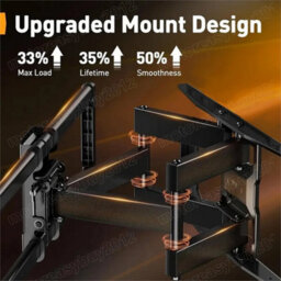 Tv Wall Bracket Mount Tilt Swivel Double Arms For 32 40 43 50 55 65 75 Inch - thumbnail 4