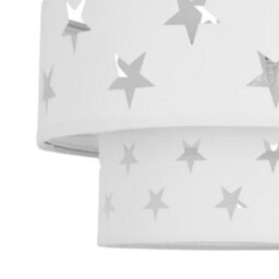 First Choice Lighting White Star Two Tier Lamp Shade - thumbnail 5