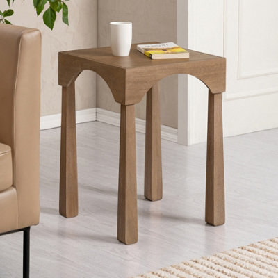 MH London Casa Side Table Solid Wood Veneer Bedside Table For Living Room And Bedroom - image 1