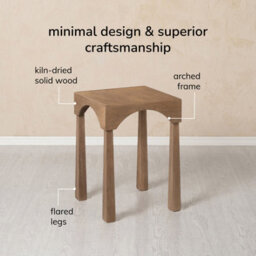 MH London Casa Side Table Solid Wood Veneer Bedside Table For Living Room And Bedroom - thumbnail 4