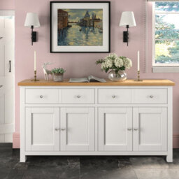 Farro White Extra Large Sideboard Cabinet Fully Assembled - By Roseland Furniture - thumbnail 2