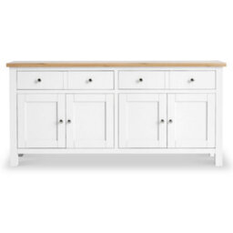 Farro White Extra Large Sideboard Cabinet Fully Assembled - By Roseland Furniture - thumbnail 3