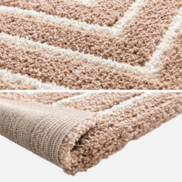 Sweeek - Indoor Rug With Pink And Cream Rectangle Pattern 230X160 Cm - Lia - thumbnail 2