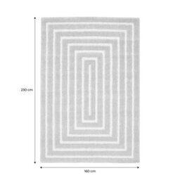 Sweeek - Indoor Rug With Pink And Cream Rectangle Pattern 230X160 Cm - Lia - thumbnail 3