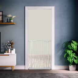 Safetots Extra Tall Curved Top Safety Gate, 171Cm - 180Cm, Matt White, Extra Tall 100Cm In Height, Pressure Fit Stair Gate - thumbnail 2