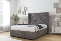 "Sloomy Rutherford Slate Naples Divan Bedno Drawers - 54"" Wingback Headboard & 12""footboard 3' Single" - thumbnail 3