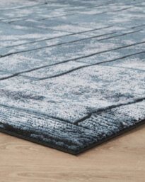 Belgravia Living Room Area Rug Metallic Sheen Modern Cobble Design Navy 200Cm X 290Cm - thumbnail 5