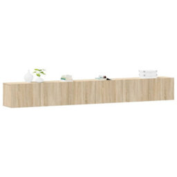 Berkfield Classic 3 Piece Tv Cabinet Set Sonoma Oak Engineered Wood - thumbnail 3