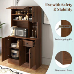 Freestanding Buffet Cupboard Kitchen Storage Cabinet - thumbnail 6