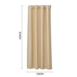 Lifeideas Outdoor Off-White Pavilion Terrace  Waterproof Curtain Garden Blackout Insulation Sunshade Eyelet Privacy Curtain 274Cm L - thumbnail 5