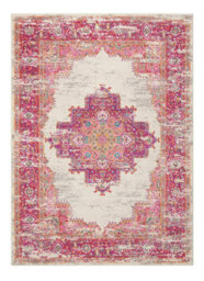 Ivory Luxurious Traditional Persian Easy To Clean Bordered Floral Rug For Dining Room-201Cm X 290Cm - thumbnail 6