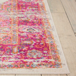 Ivory Luxurious Traditional Persian Easy To Clean Bordered Floral Rug For Dining Room-201Cm X 290Cm - thumbnail 3
