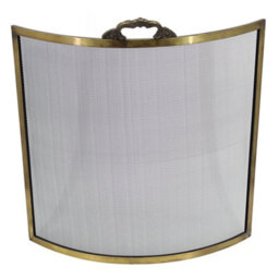 Slemcka Fireside Accessories Traditional Antique Brass Effect Metal Fire Screen (W)0.6M