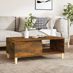 Berkfield Durable Coffee Table Smoked Oak 90X50X36.5 Cm Engineered Wood - thumbnail 2