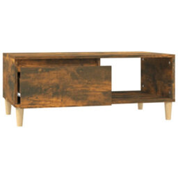 Berkfield Durable Coffee Table Smoked Oak 90X50X36.5 Cm Engineered Wood - thumbnail 6