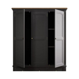 Furniture 48 Philippe Oak And Charcoal Grey Painted Triple Wardrobe - thumbnail 4