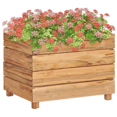 Berkfield Raised Bed 50X40X38 Cm Recycled Teak And Steel - image 1