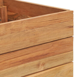 Berkfield Raised Bed 50X40X38 Cm Recycled Teak And Steel - thumbnail 7